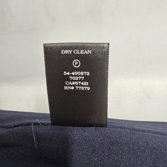 Ann Taylor Pencil Skirt Navy Blue Marled Office Classic Coquette 10 - Picture 12 of 13